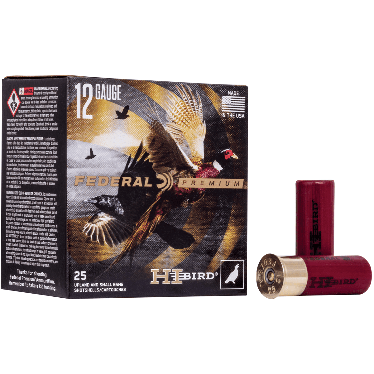 Federal HVF128 Premium Upland Hi-Bird 12 Gauge 2.75" 1 1/8 oz 8 Shot 25 Bx/ 10 Cs Federal HVF128 Premium Upland Hi-Bird 12 Gauge 2.75" 1 1/8 oz 8 Shot 25 Bx/ 10 Cs