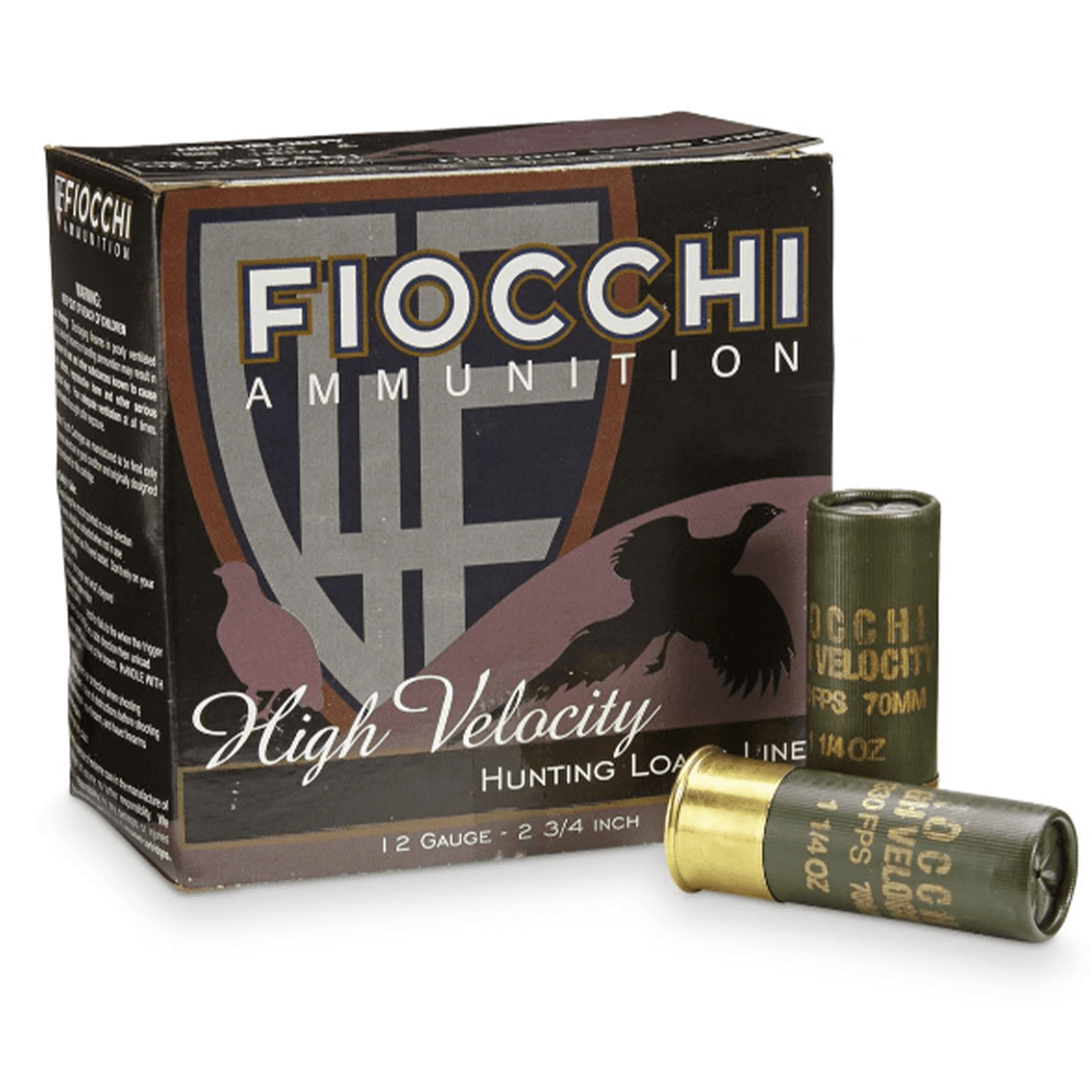 Fiocchi 12HV5 Field Dynamics High Velocity 12 Gauge 2.75" 1 1/4 oz 5 Shot 25 Per Box Fiocchi 12HV5 Field Dynamics High Velocity 12 Gauge 2.75" 1 1/4 oz 5 Shot 25 Per Box