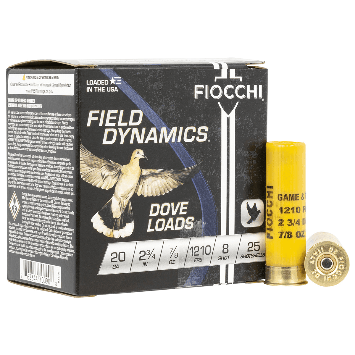 Fiocchi Dove & Quail 20 Gauge 2.75" 7/8 oz 8 Shot Shotgun Ammo Fiocchi Dove & Quail 20 Gauge 2.75" 7/8 oz 8 Shot Shotgun Ammo