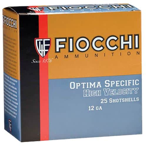 Fiocchi 123HV5 Optima Specific High Velocity 12 Gauge 3" 1 3/4 oz 5 Shot 25 Bx/ 10 Cs Fiocchi 123HV5 Optima Specific High Velocity 12 Gauge 3" 1 3/4 oz 5 Shot 25 Bx/ 10 Cs