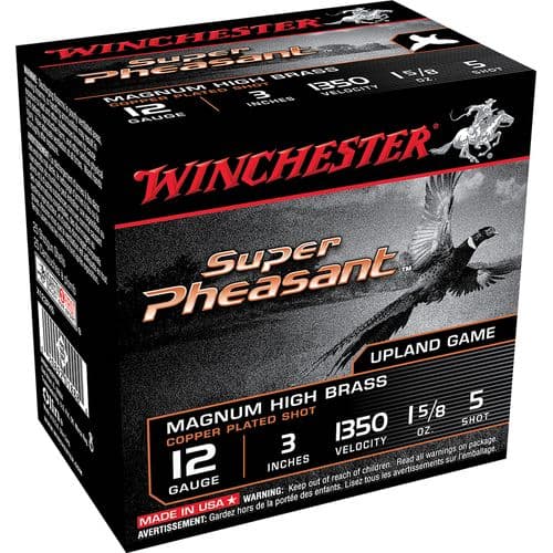 Winchester Ammo X123PH5 Super Pheasant Magnum High Brass 12 Gauge 3" 1 5/8 oz 5 Shot Copper Plated 25 Bx/ 10 Cs Winchester Ammo X123PH5 Super Pheasant Magnum High Brass 12 Gauge 3" 1 5/8 oz 5 Shot Copper Plated 25 Bx/ 10 Cs