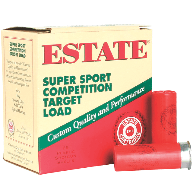 Estate Cartridge SS208 Super Sport Competition Target 20 Gauge 2.75" 7/8 oz 8 Shot 25 Per Box Estate Cartridge SS208 Super Sport Competition Target 20 Gauge 2.75" 7/8 oz 8 Shot 25 Per Box