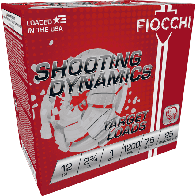 Fiocchi Target 12 Gauge 2.75" 1 oz 1200 fps 7.5 Shot Shotgun Ammo Fiocchi Target 12 Gauge 2.75" 1 oz 1200 fps 7.5 Shot Shotgun Ammo
