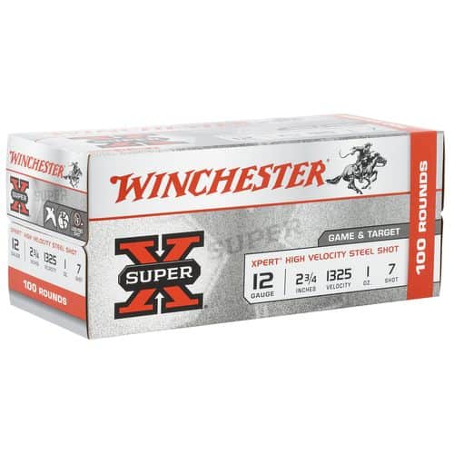Winchester Ammo Super X Xpert High Velocity 12 Gauge 2.75" 1 oz 7 Shot 100 Per Bx/ 2 Case Value Pack - WE12GTVP7 Winchester Ammo Super X Xpert High Velocity 12 Gauge 2.75" 1 oz 7 Shot 100 Per Bx/ 2 Case Value Pack - WE12GTVP7