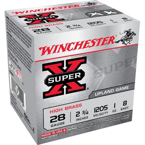 Winchester Ammo X28H8 Super X High Brass 28 Gauge 2.75" 1 oz 8 Shot 25 Bx/ 10 Cs Winchester Ammo X28H8 Super X High Brass 28 Gauge 2.75" 1 oz 8 Shot 25 Bx/ 10 Cs