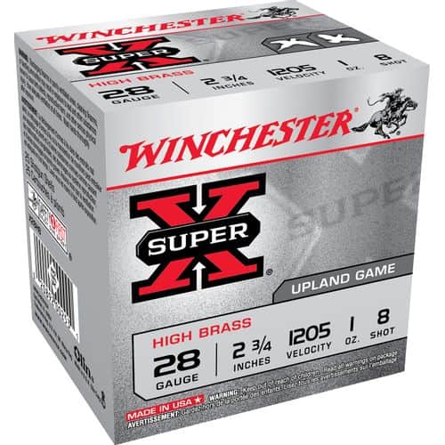 Winchester Ammo X28H8 Super X High Brass 28 Gauge 2.75" 1 oz 8 Shot 25 Bx/ 10 Cs Winchester Ammo X28H8 Super X High Brass 28 Gauge 2.75" 1 oz 8 Shot 25 Bx/ 10 Cs