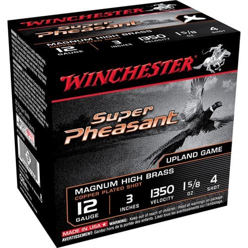 Winchester Ammo X123PH4 Super Pheasant Magnum High Brass 12 Gauge 3" 1 5/8 oz 4 Shot 25 Bx/ 10 Cs Winchester Ammo X123PH4 Super Pheasant Magnum High Brass 12 Gauge 3" 1 5/8 oz 4 Shot 25 Bx/ 10 Cs