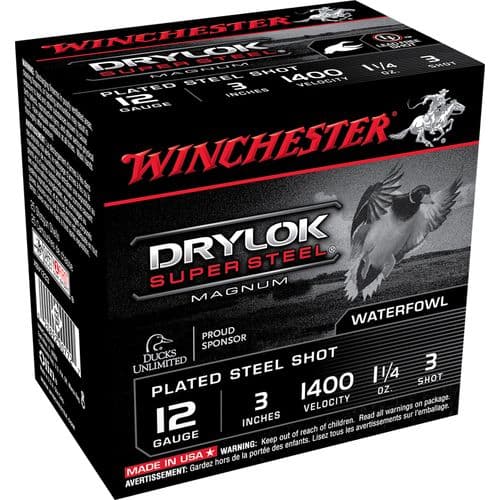 Winchester Ammo XSV1233 Drylock Super Steel Magnum 12 Gauge 3" 1 1/4 oz 3 Shot 25 Bx Winchester Ammo XSV1233 Drylock Super Steel Magnum 12 Gauge 3" 1 1/4 oz 3 Shot 25 Bx