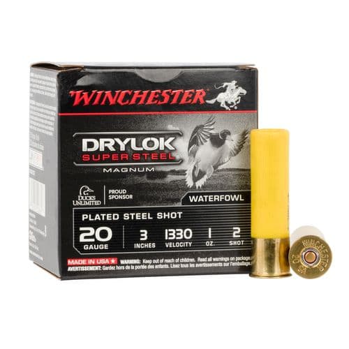 Winchester Ammo XSM2032 Drylock Super Steel Magnum 20 Gauge 3" 1 oz 2 Shot 25 Bx/ 10 Cs Winchester Ammo XSM2032 Drylock Super Steel Magnum 20 Gauge 3" 1 oz 2 Shot 25 Bx/ 10 Cs
