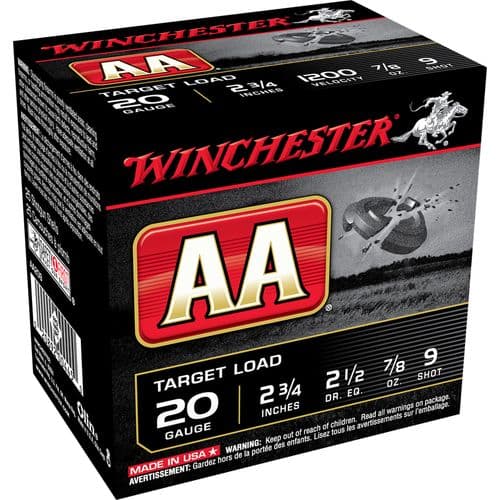Winchester Ammo AA 20 Gauge 2.75" 7/8 oz 9 Shot - AA209 Winchester Ammo AA 20 Gauge 2.75" 7/8 oz 9 Shot - AA209