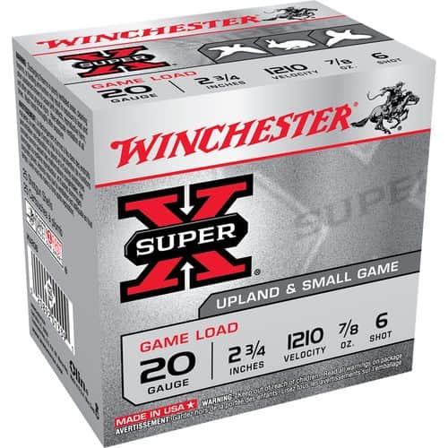 Winchester Ammo Super X Game Load 20 Gauge 2.75" 7/8 oz 6 Shot - XU206 Winchester Ammo Super X Game Load 20 Gauge 2.75" 7/8 oz 6 Shot - XU206