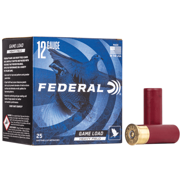 Federal 1 1/8 oz 4 Shot 12 Gauge Upland Heavy Field 25 Box H1234 Federal 1 1/8 oz 4 Shot 12 Gauge Upland Heavy Field 25 Box H1234