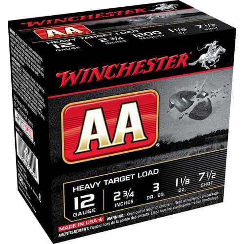 Winchester Ammo AAM127 AA Heavy 12 Gauge 2.75" 1 1/8 oz 7.5 Shot 25 Bx/ 10 Cs Winchester Ammo AAM127 AA Heavy 12 Gauge 2.75" 1 1/8 oz 7.5 Shot 25 Bx/ 10 Cs