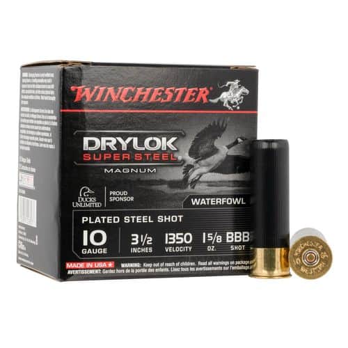 Winchester Ammo XSC10BBB Drylock Super Steel Magnum 10 Gauge 3.5" 1 5/8 oz BBB Shot 25 Bx/ 10 Cs Winchester Ammo XSC10BBB Drylock Super Steel Magnum 10 Gauge 3.5" 1 5/8 oz BBB Shot 25 Bx/ 10 Cs