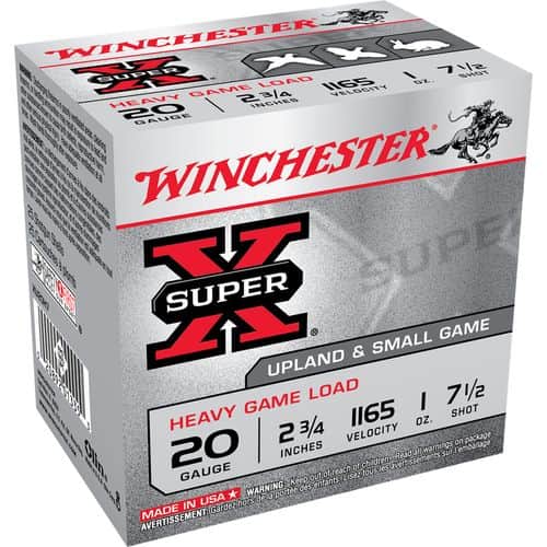 Winchester Ammo Super X Heavy Game Load 20 Gauge 2.75" 1 oz 7.5 Shot - XU20H7 Winchester Ammo Super X Heavy Game Load 20 Gauge 2.75" 1 oz 7.5 Shot - XU20H7