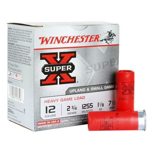 Winchester Ammo XU12H7 Super X Heavy Game Load 12 Gauge 2.75" 1 1/8 oz 7.5 Shot 25 Bx/ 10 Cs Winchester Ammo XU12H7 Super X Heavy Game Load 12 Gauge 2.75" 1 1/8 oz 7.5 Shot 25 Bx/ 10 Cs