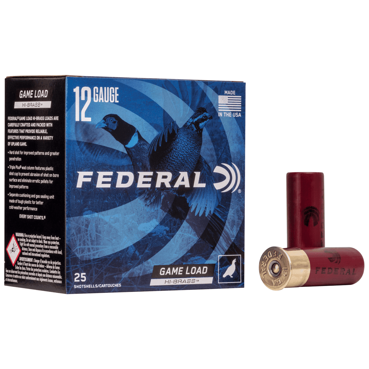 Federal H12675 Game-Shok High Brass 12 Gauge 2.75" 1 1/4 oz 7.5 Shot 25 Per Box Federal H12675 Game-Shok High Brass 12 Gauge 2.75" 1 1/4 oz 7.5 Shot 25 Per Box