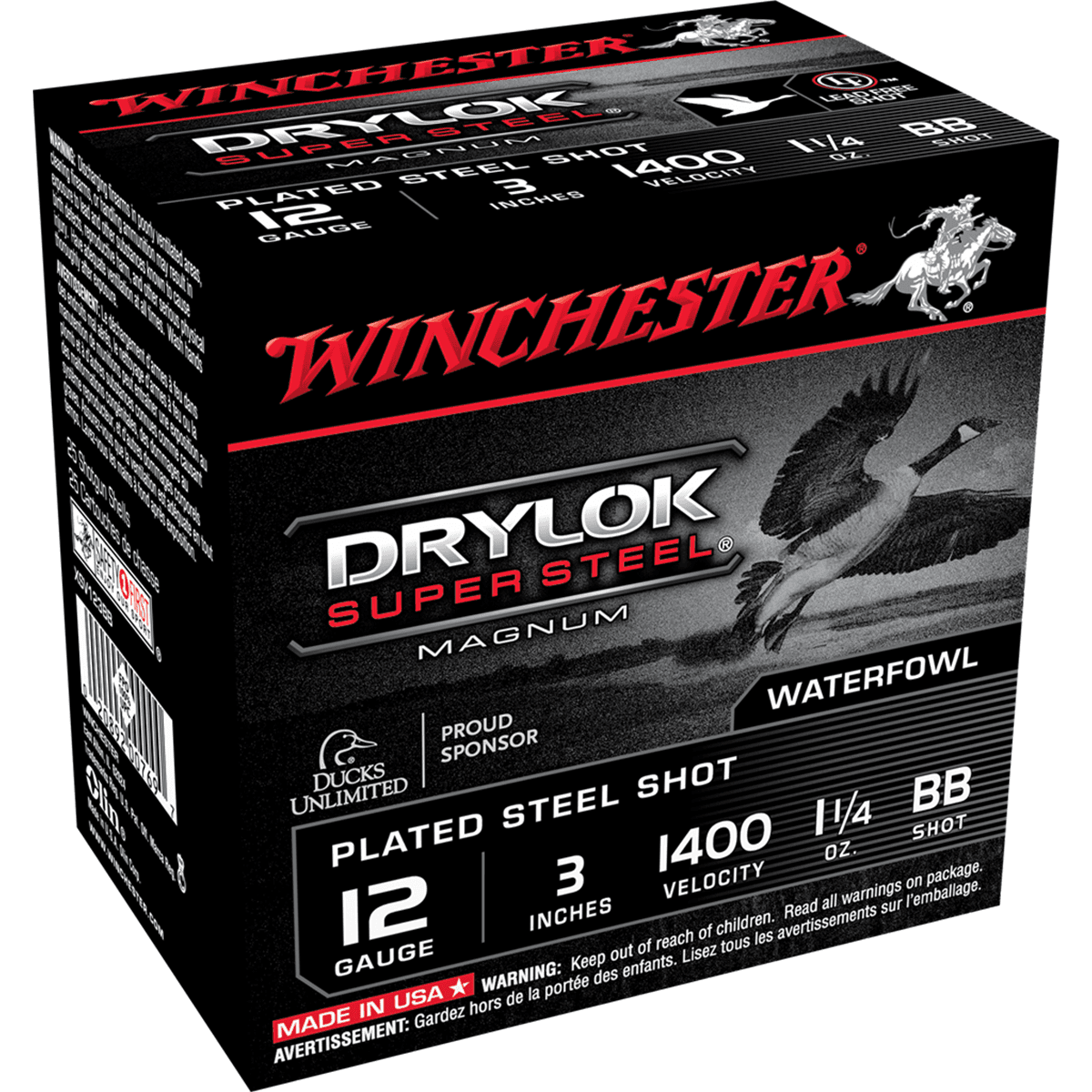 Winchester Ammo XSV123BB Drylok Super Steel Magnum 12 Gauge 3" 1 1/4 oz 1400 fps BB Shot 25 Bx Winchester Ammo XSV123BB Drylok Super Steel Magnum 12 Gauge 3" 1 1/4 oz 1400 fps BB Shot 25 Bx