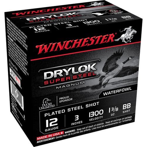 Winchester Ammo XSM123BB Drylock Super Steel Magnum 12 Gauge 3" 1 3/8 oz BB Shot 25 Bx/ 10 Cs Winchester Ammo XSM123BB Drylock Super Steel Magnum 12 Gauge 3" 1 3/8 oz BB Shot 25 Bx/ 10 Cs