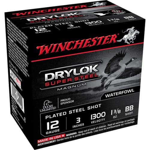 Winchester Ammo XSM123BB Drylock Super Steel Magnum 12 Gauge 3" 1 3/8 oz BB Shot 25 Bx/ 10 Cs Winchester Ammo XSM123BB Drylock Super Steel Magnum 12 Gauge 3" 1 3/8 oz BB Shot 25 Bx/ 10 Cs