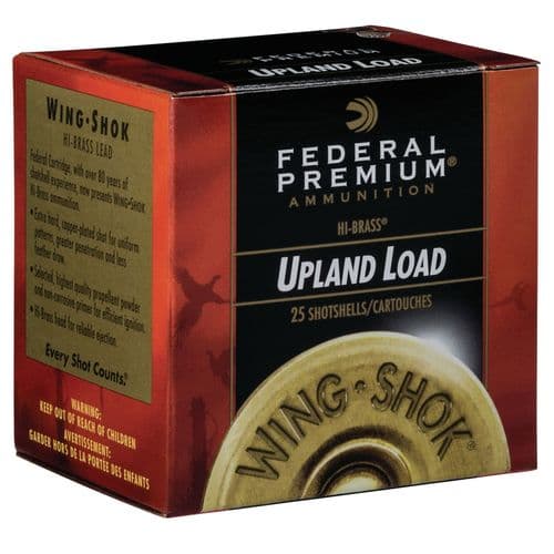 Federal P28375 Premium Upland Wing-Shok High Velocity 28 Gauge 2.75" 3/4 oz 7.5 Shot 25 Bx/ 10 Cs Federal P28375 Premium Upland Wing-Shok High Velocity 28 Gauge 2.75" 3/4 oz 7.5 Shot 25 Bx/ 10 Cs