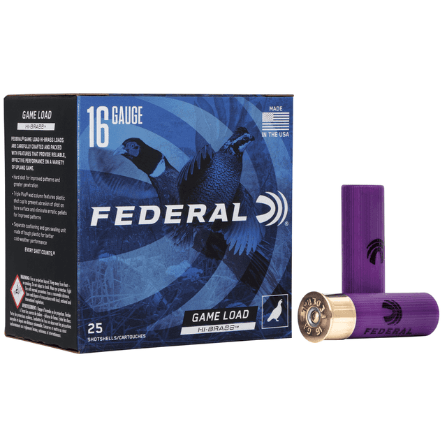 Federal H1636 Game-Shok High Brass 16 Gauge 2.75" 1 1/8 oz 1295 fps 6 Shot 25 Bx Federal H1636 Game-Shok High Brass 16 Gauge 2.75" 1 1/8 oz 1295 fps 6 Shot 25 Bx