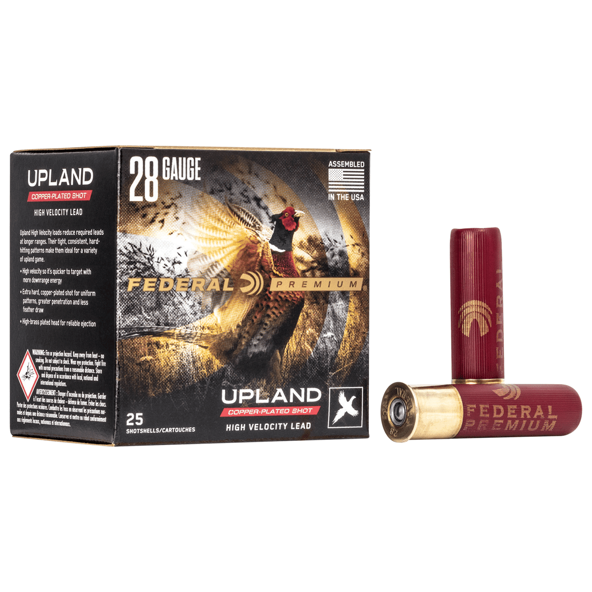 Federal P2836 Premium Upland Wing-Shok High Velocity 28 Gauge 2.75" 3/4 oz 6 Shot 25 Bx Federal P2836 Premium Upland Wing-Shok High Velocity 28 Gauge 2.75" 3/4 oz 6 Shot 25 Bx