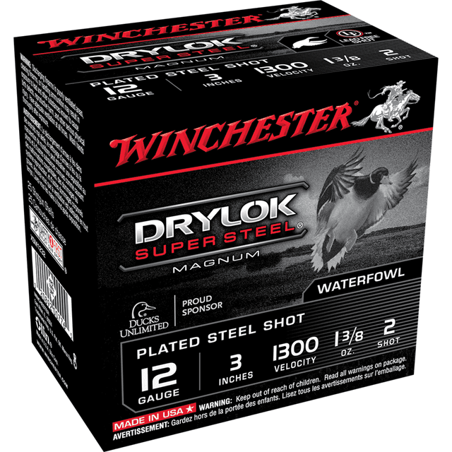 Winchester Ammo XSM1232 Drylock Super Steel Magnum 12 Gauge 3" 1 3/8 oz 2 Shot 25 Bx/ 10 Cs Winchester Ammo XSM1232 Drylock Super Steel Magnum 12 Gauge 3" 1 3/8 oz 2 Shot 25 Bx/ 10 Cs