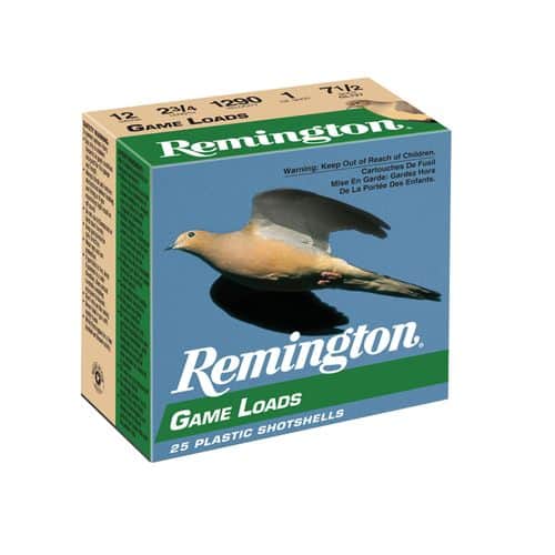 Remington Ammunition 20030 Lead Game Loads 12 Gauge 2.75" 1 oz 7.5 Shot 25 Bx/ 10 Cs Remington Ammunition 20030 Lead Game Loads 12 Gauge 2.75" 1 oz 7.5 Shot 25 Bx/ 10 Cs