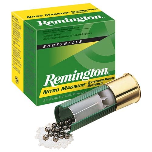 Remington Ammunition 20664 Nitro Mag 20 Gauge 2.75" 1 1/8 oz 4 Shot 25 Bx/ 10 Cs Remington Ammunition 20664 Nitro Mag 20 Gauge 2.75" 1 1/8 oz 4 Shot 25 Bx/ 10 Cs