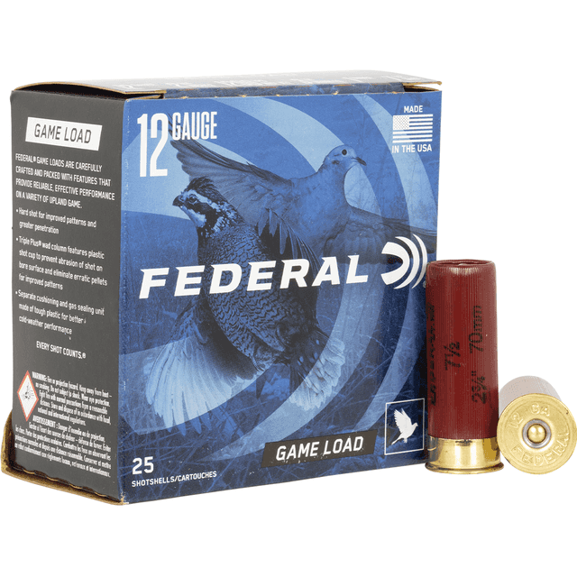 Federal H12175 Game-Shok Upland 12 Gauge 2.75" 1 oz 7.5 Shot 25 Bx/ 10 Cs Federal H12175 Game-Shok Upland 12 Gauge 2.75" 1 oz 7.5 Shot 25 Bx/ 10 Cs