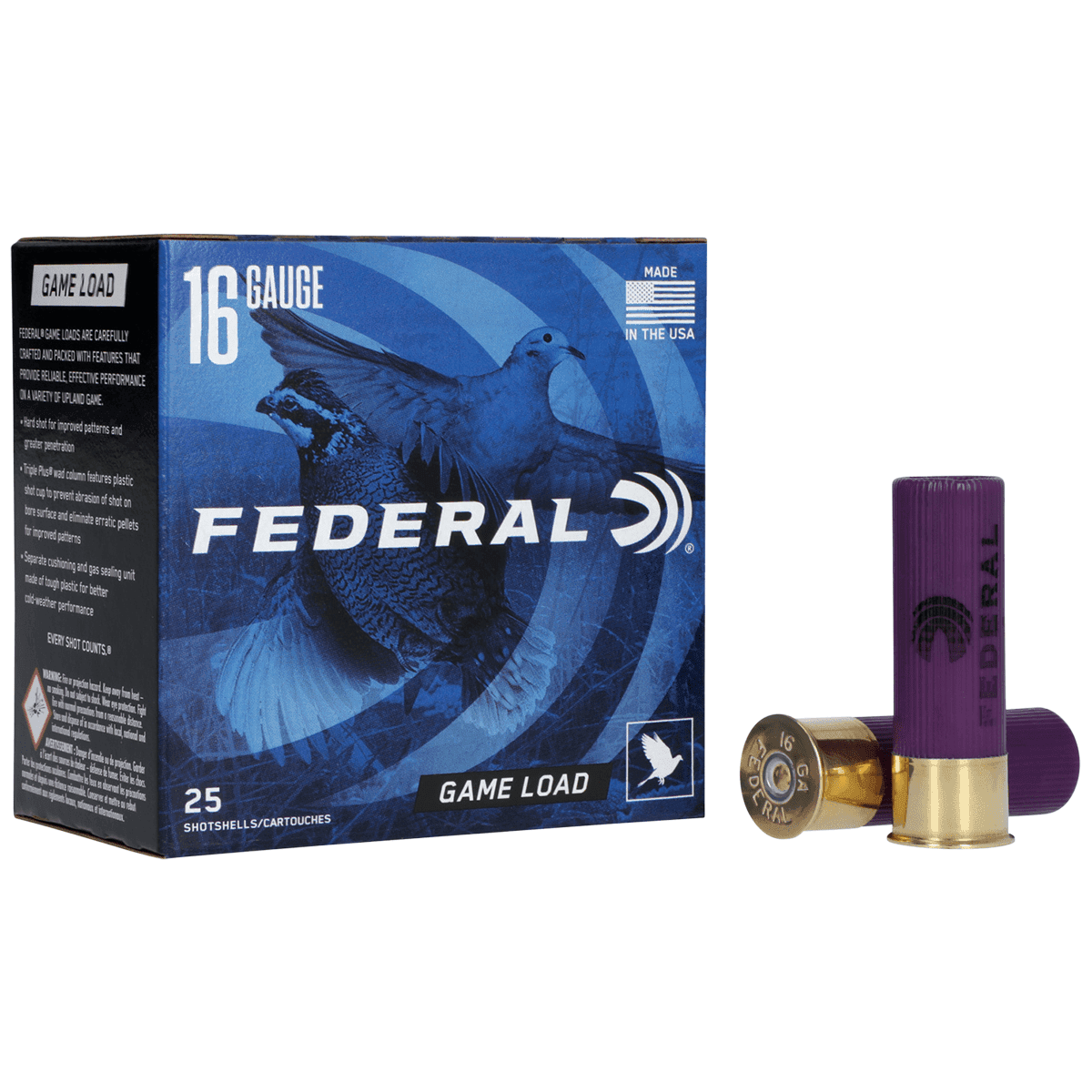 Federal H1608 Game-Shok Upland 16 Gauge 2.75" 1 oz 8 Shot 25 Bx/ 10 Cs Federal H1608 Game-Shok Upland 16 Gauge 2.75" 1 oz 8 Shot 25 Bx/ 10 Cs