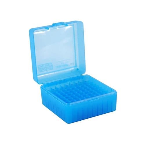 MTM Case-Gard 100 Round Rifle Ammo Box .17-.223 - Blue MTM Case-Gard 100 Round Rifle Ammo Box .17-.223 - Blue