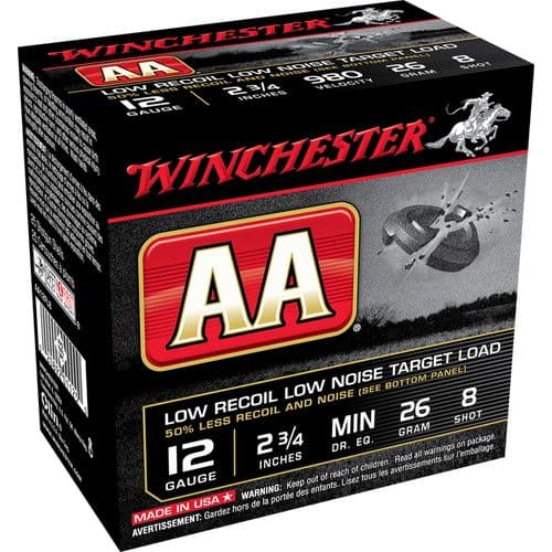 Winchester Ammo AA12FL8 AA Low Recoil 12 Gauge 2.75" 26 Gram 8 Shot 25 Bx Winchester Ammo AA12FL8 AA Low Recoil 12 Gauge 2.75" 26 Gram 8 Shot 25 Bx