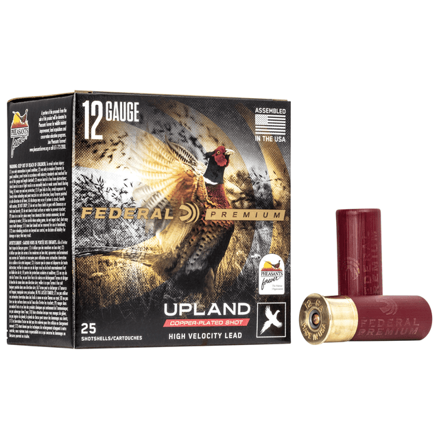 Federal PF1546 Premium Wing-Shok Pheasant Forever High Velocity 12 Gauge 2.75" 1 1/4 oz 6 Shot 25 Per Box Federal PF1546 Premium Wing-Shok Pheasant Forever High Velocity 12 Gauge 2.75" 1 1/4 oz 6 Shot 25 Per Box