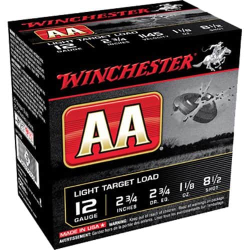 Winchester Ammo AA Light Target 12 Gauge 2.75" 1 1/8 oz 8.5 Shot - AA1285 Winchester Ammo AA Light Target 12 Gauge 2.75" 1 1/8 oz 8.5 Shot - AA1285