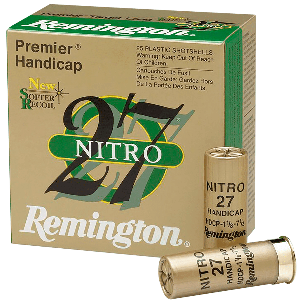 Remington Ammunition 20227 Premier Nitro 27 Handicap 12 Gauge 2.75" 1 oz 1290 fps 7.5 Shot 25 Bx Remington Ammunition 20227 Premier Nitro 27 Handicap 12 Gauge 2.75" 1 oz 1290 fps 7.5 Shot 25 Bx
