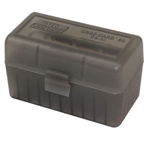 MTM Case-Gard 50 Round Rifle Ammo Box .17-.223 - Smoke MTM Case-Gard 50 Round Rifle Ammo Box .17-.223 - Smoke