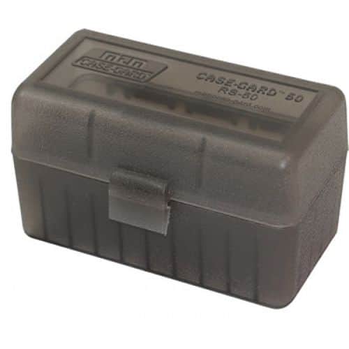 MTM Case-Gard 50 Round Rifle Ammo Box .17-.223 - Smoke MTM Case-Gard 50 Round Rifle Ammo Box .17-.223 - Smoke