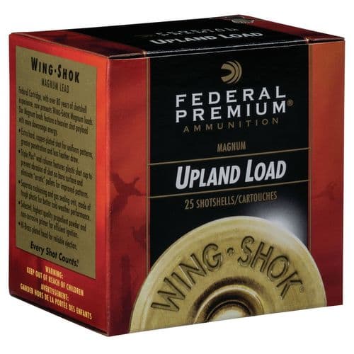 Federal PF1545 Premium Upland Wing-Shok High Velocity 12 Gauge 2.75" 1 1/4 oz 5 Shot 25 Bx/ 10 Cs Federal PF1545 Premium Upland Wing-Shok High Velocity 12 Gauge 2.75" 1 1/4 oz 5 Shot 25 Bx/ 10 Cs