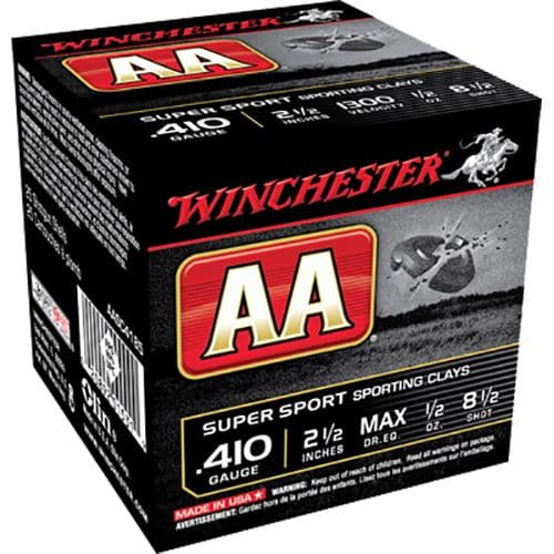 Winchester Ammo AA Super Sport Sporting Clay 410 Gauge 2.50" 1/2 oz 8.5 Shot - AASC4185 Winchester Ammo AA Super Sport Sporting Clay 410 Gauge 2.50" 1/2 oz 8.5 Shot - AASC4185