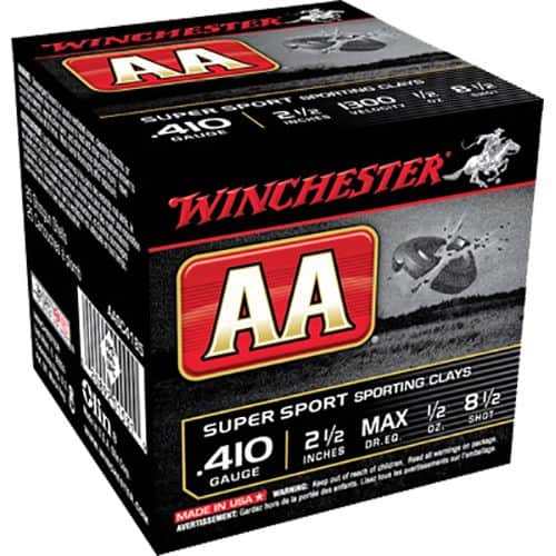 Winchester Ammo AA Super Sport Sporting Clay 410 Gauge 2.50" 1/2 oz 8.5 Shot - AASC4185 Winchester Ammo AA Super Sport Sporting Clay 410 Gauge 2.50" 1/2 oz 8.5 Shot - AASC4185