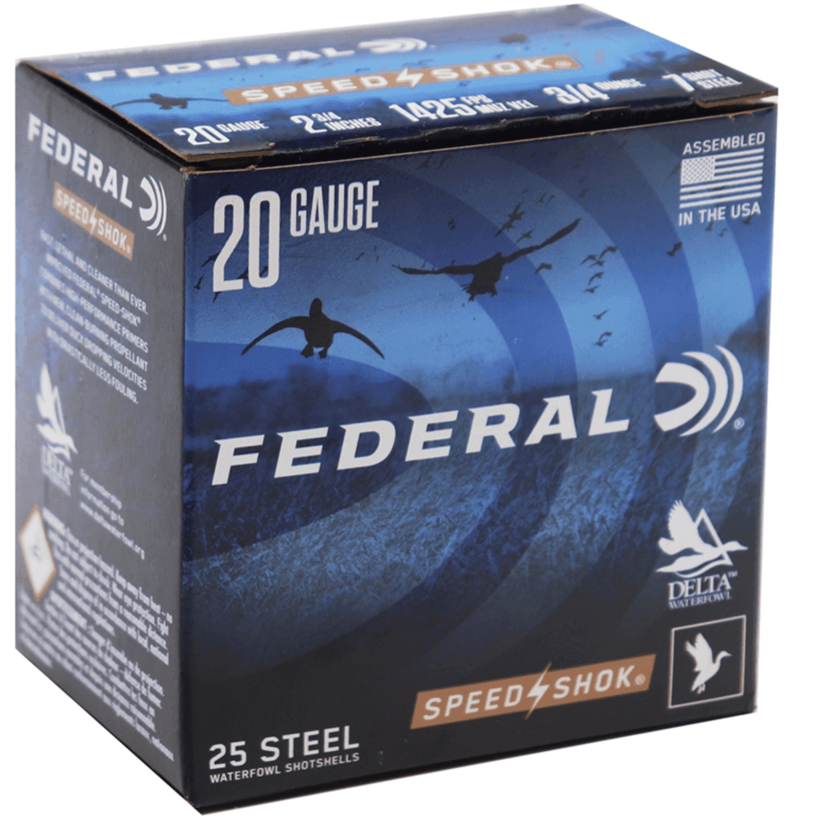 Federal WF2087 Speed-Shok 20 Gauge 2.75" 3/4 oz 7 Shot 25 Bx/ 10 Cs Federal WF2087 Speed-Shok 20 Gauge 2.75" 3/4 oz 7 Shot 25 Bx/ 10 Cs