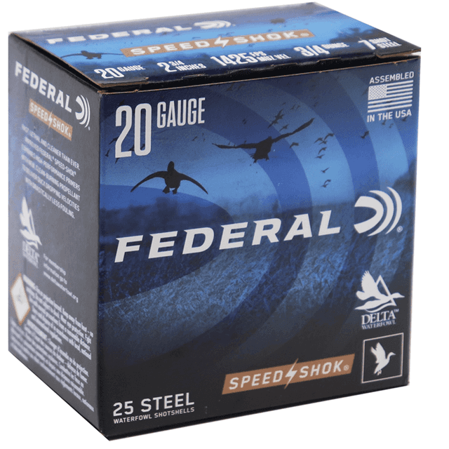 Federal WF2087 Speed-Shok 20 Gauge 2.75" 3/4 oz 7 Shot 25 Bx/ 10 Cs Federal WF2087 Speed-Shok 20 Gauge 2.75" 3/4 oz 7 Shot 25 Bx/ 10 Cs