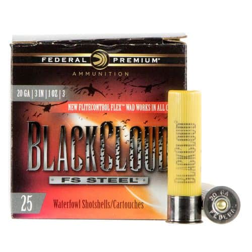Federal PWBX2093 Black Cloud FS Steel 20 Gauge 3" 1 oz 3 Shot 25 Bx/ 10 Cs Federal PWBX2093 Black Cloud FS Steel 20 Gauge 3" 1 oz 3 Shot 25 Bx/ 10 Cs