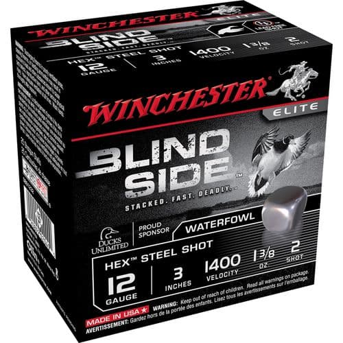 Winchester Ammo SBS1232 Blindside 12 Gauge 3" 1 3/8 oz 2 Shot 25 Bx/ 10 Cs Winchester Ammo SBS1232 Blindside 12 Gauge 3" 1 3/8 oz 2 Shot 25 Bx/ 10 Cs