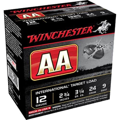 Winchester Ammo AANL129 AA International 12 Gauge 2.75" 7/8 oz 9 Shot 25 Bx/ 10 Cs Winchester Ammo AANL129 AA International 12 Gauge 2.75" 7/8 oz 9 Shot 25 Bx/ 10 Cs