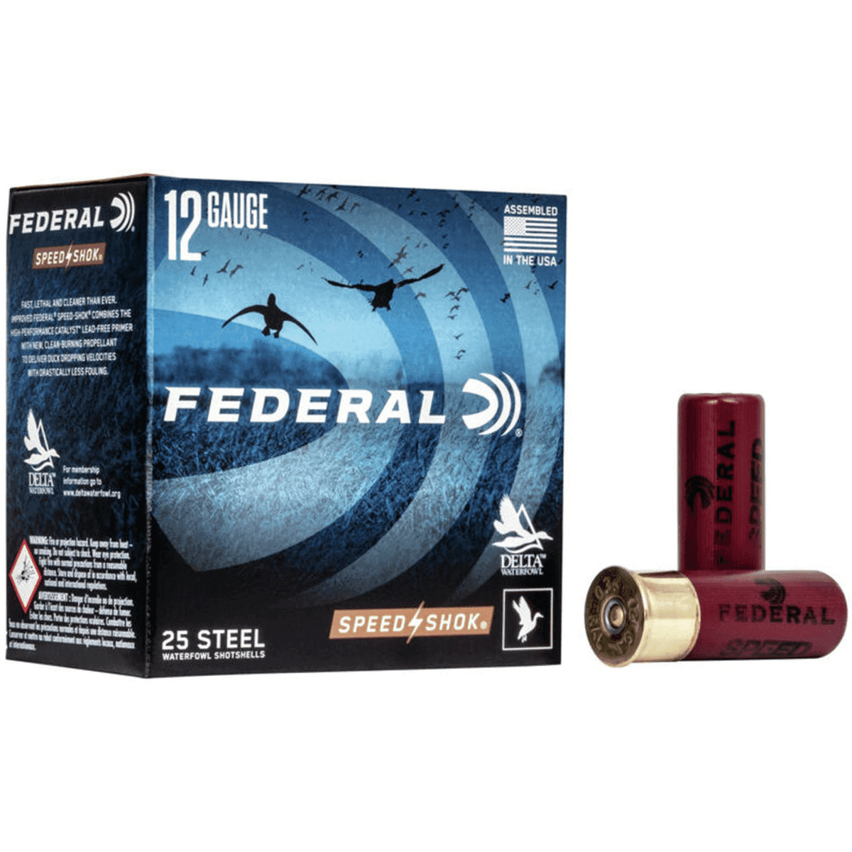 Federal WF1452 Speed-Shok 12 Gauge 2.75" 1 1/8 oz 2 Shot 25 Per Box Federal WF1452 Speed-Shok 12 Gauge 2.75" 1 1/8 oz 2 Shot 25 Per Box