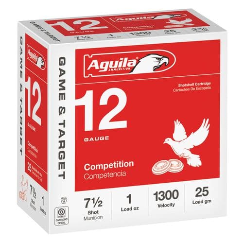 Aguila 1CHB1327 Competition 12 Gauge 2.75" 1 oz 7.5 Shot 25 Bx/ 10 Cs Aguila 1CHB1327 Competition 12 Gauge 2.75" 1 oz 7.5 Shot 25 Bx/ 10 Cs