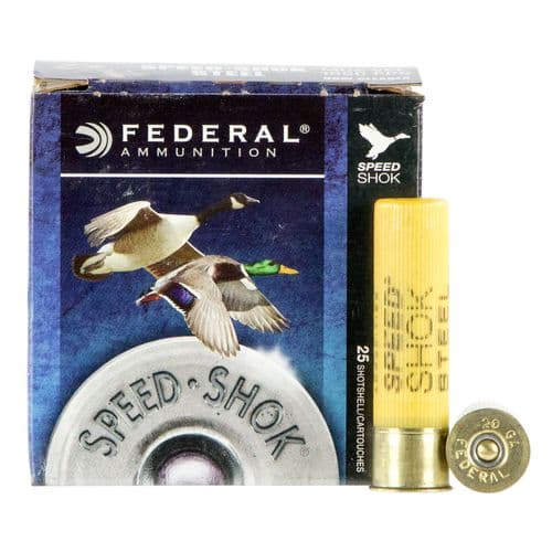 Federal WF2092 Speed-Shok Waterfowl 20 Gauge 3" 7/8 oz 2 Shot 25 Bx/ 10 Cs Federal WF2092 Speed-Shok Waterfowl 20 Gauge 3" 7/8 oz 2 Shot 25 Bx/ 10 Cs
